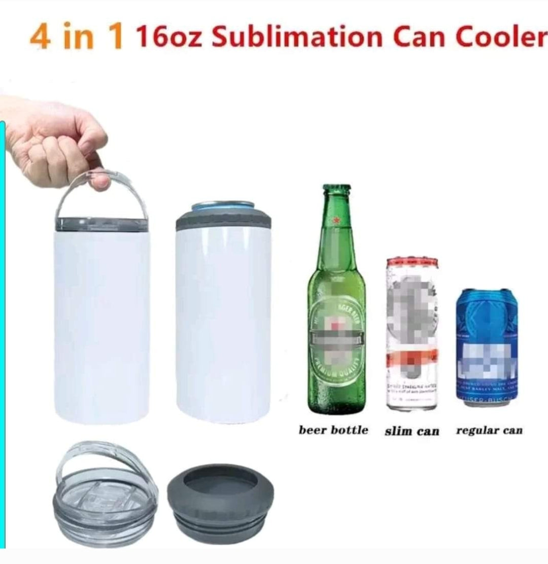 4 in 1 Blank Sublimation Can Cooler 16 oz 25pc Free Shipping – Mud
