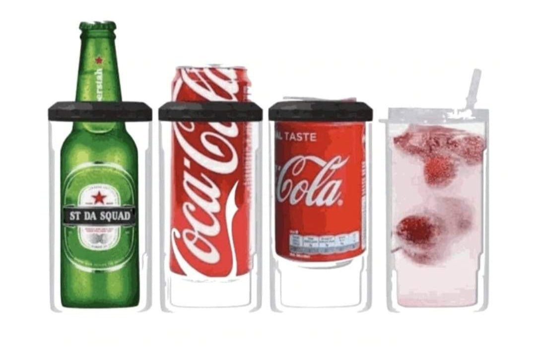 Sublimation blank 4in1 CAN COOLER 16oz straight tumbler