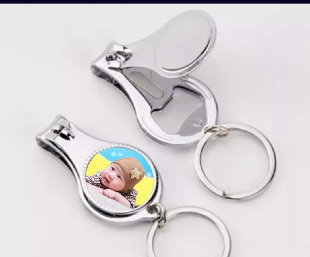 Sublimation Nail clipper keychain with bottle opener
