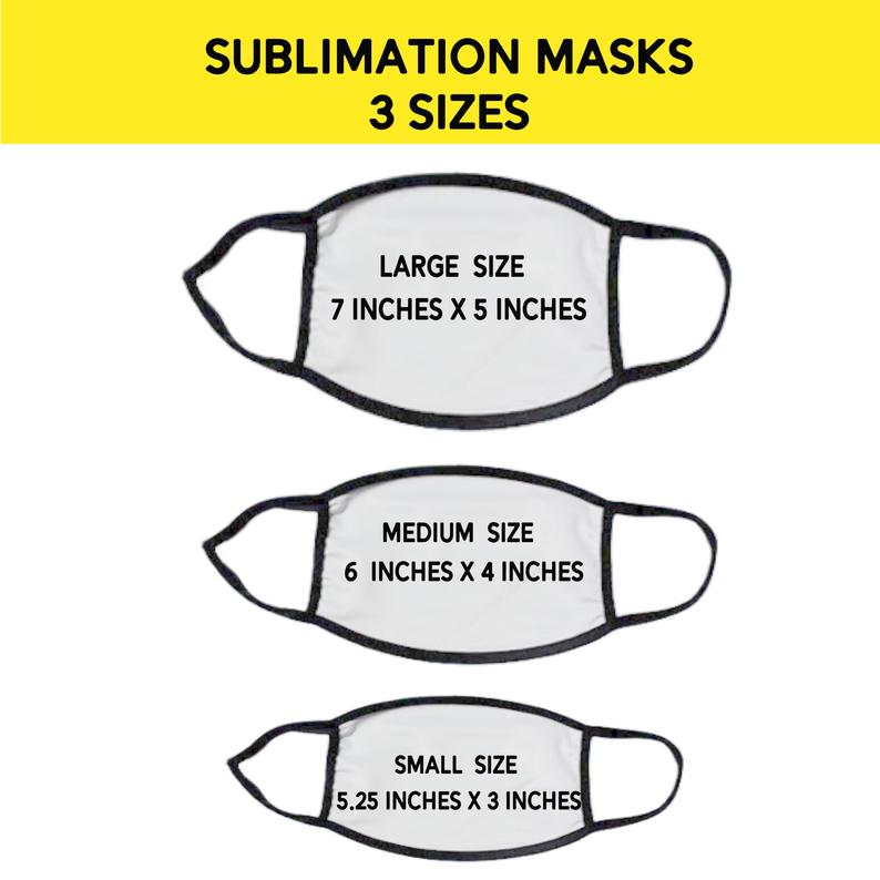 Blank Sublimation Masks in Large or Medium